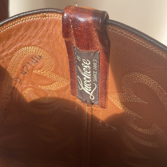 Lucchese Men’s 10.5 Cowboy Boots in warm light brown color -Western boots - Picture 5 of 8